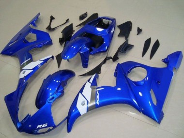 2003-2004 Yamaha YZF R6 Motorcycle Fairing - Blue White OEM Style UK Manufacturers