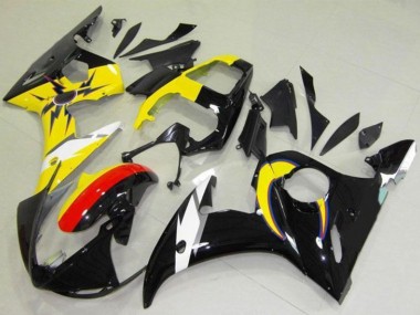 2003-2004 Yamaha YZF R6 Motorcycle Fairings - Yellow Red Glossy Black UK Manufacturers