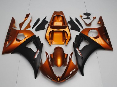 2003-2004 Yamaha YZF R6 Motorcycle Fairings - Orange Matte Black UK Manufacturers