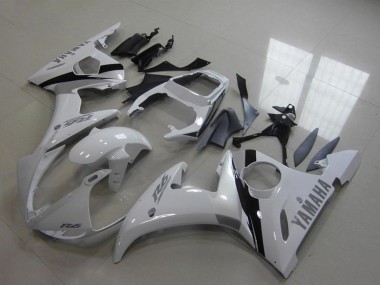 2003-2004 Yamaha YZF R6 Motorcycle Fairing Kits - White Glossy Black UK Manufacturers