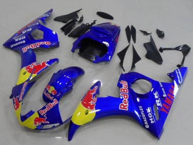 2003-2004 Yamaha YZF R6 Motorcycle Fairings - Blue Yellow Red Bull UK Manufacturers