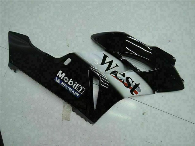 2004-2005 Honda CBR1000RR Motorcycle Fairings - Glossy Black White West Mobil Michelin UK Manufacturers