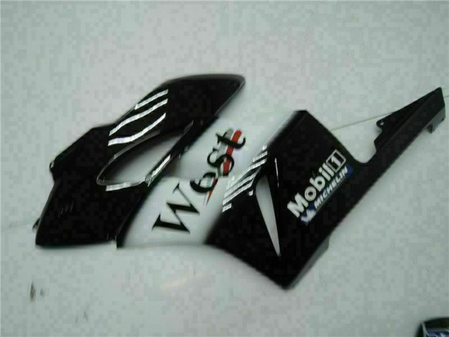 2004-2005 Honda CBR1000RR Motorcycle Fairings - Glossy Black White West Mobil Michelin UK Manufacturers