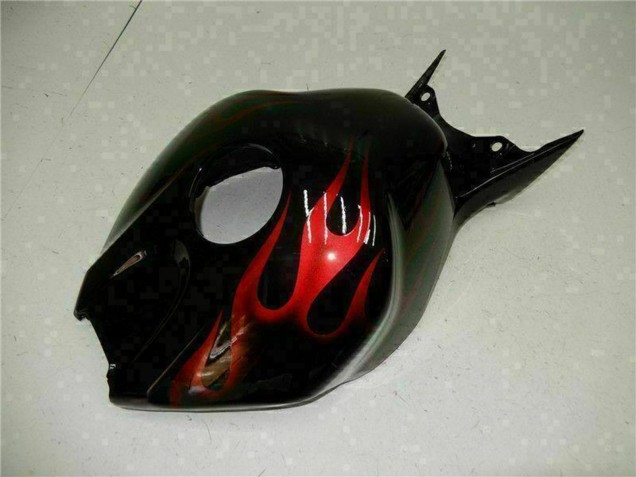 2004-2005 Honda CBR1000RR Motorcycle Fairings - Glossy Black Red Flame UK Manufacturers