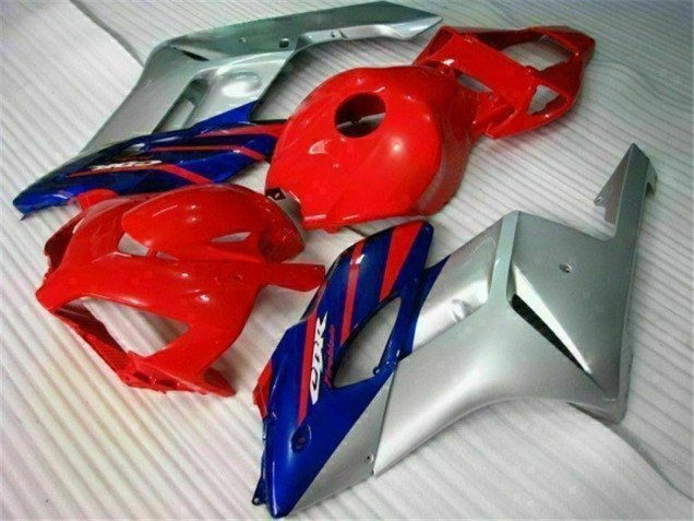 2004-2005 Honda CBR1000RR Motorcycle Fairings - Silver Red Blue Black Stripe UK Manufacturers