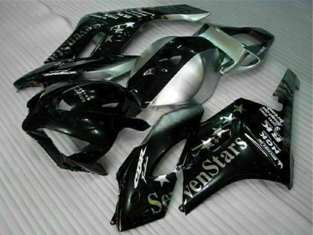 2004-2005 Honda CBR1000RR Motorcycle Fairings - Silver Glossy Black SevenStars UK Manufacturers