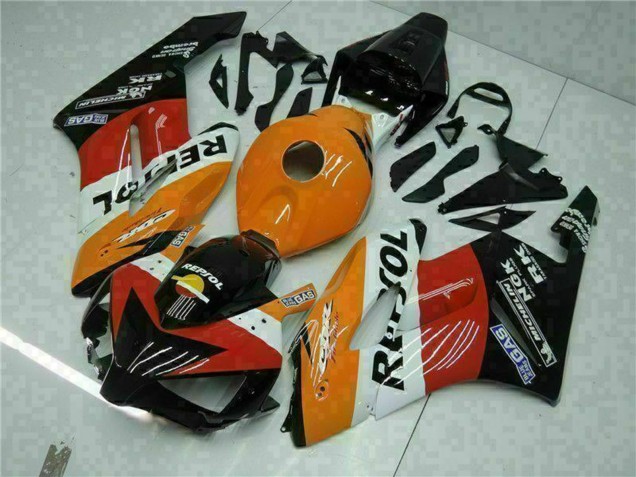 2004-2005 Honda CBR1000RR Motorcycle Fairings - Orange White Red Black Repsol UK Manufacturers