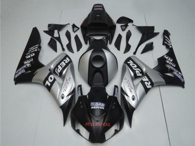 2004-2005 Honda CBR1000RR Motorcycle Fairings - Silver Glossy Black Repsol UK Manufacturers