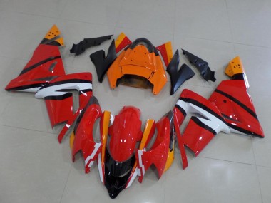 2004-2005 Kawasaki ZX10R Motorcycle Fairings - Orange Black and White UK Manufacturers