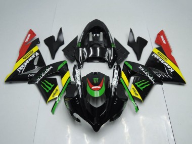 2004-2005 Kawasaki ZX10R Motorcycle Fairings - Glossy Black Red Yellow Green Monster UK Manufacturers