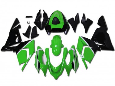 2004-2005 Kawasaki ZX10R Motorcycle Fairings - Green Glossy Black UK Manufacturers