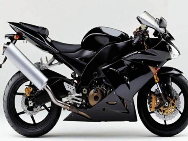 2004-2005 Kawasaki ZX10R Motorcycle Fairings - Glossy Black Matte Black UK Manufacturers