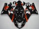 2004-2005 Suzuki GSXR 600/750 Motorcycle Fairings - Glossy Black Red Stripe UK Manufacturers