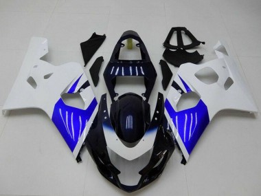 2004-2005 Suzuki GSXR 600/750 Bike Fairings - White Blue Black UK Manufacturers