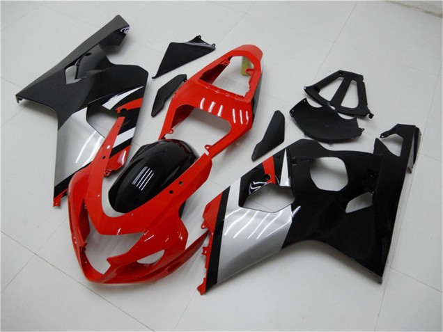 2004-2005 Suzuki GSXR 600/750 Motorcycle Fairings - Red Silver Black UK Manufacturers