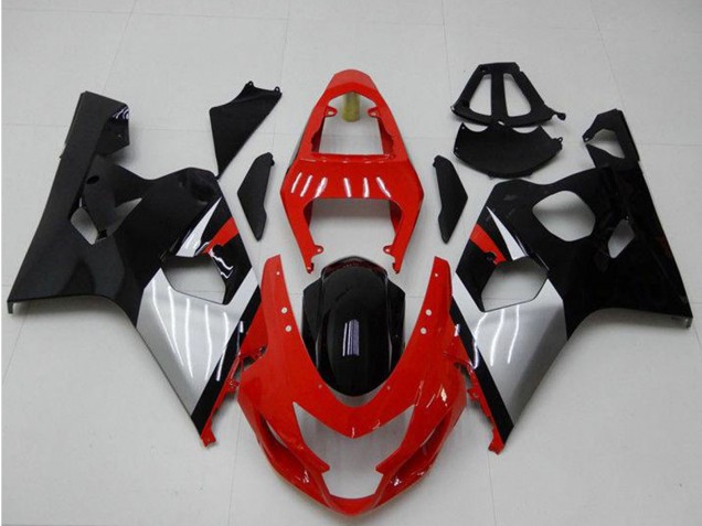 2004-2005 Suzuki GSXR 600/750 Motorcycle Fairings - Red Silver Black UK Manufacturers