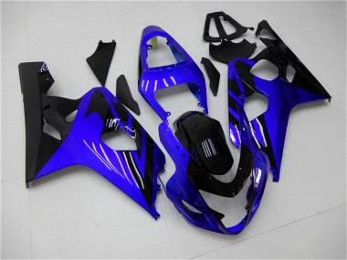 2004-2005 Suzuki GSXR 600/750 Motorcycle Fairings - Blue Glossy Black UK Manufacturers