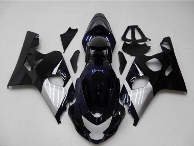 2004-2005 Suzuki GSXR 600/750 Motorcycle Fairings - Glossy Black Silver Blue UK Manufacturers