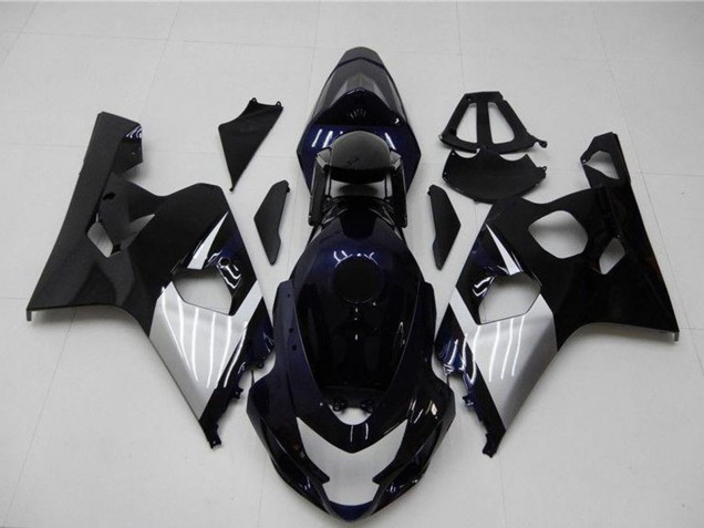 2004-2005 Suzuki GSXR 600/750 Motorcycle Fairings - Glossy Black Silver Blue UK Manufacturers