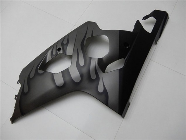 2004-2005 Suzuki GSXR 600/750 Motorcycle Fairings - Grey Black Flame UK Manufacturers