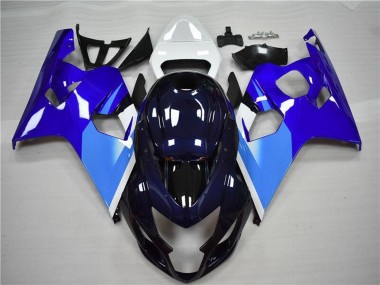 2004-2005 Suzuki GSXR 600/750 Motorcycle Fairing - White Blue Black UK Manufacturers