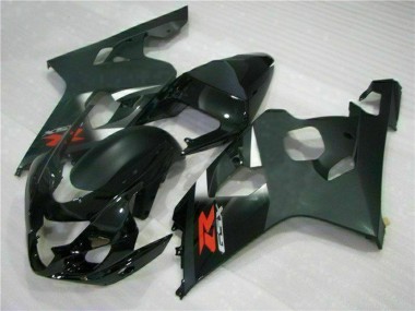 2004-2005 Suzuki GSXR 600/750 Motorcycle Fairings - Glossy Black Matte Black Red Decal UK Manufacturers