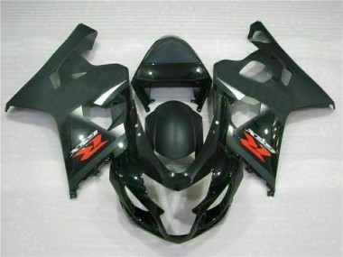 2004-2005 Suzuki GSXR 600/750 Motorcycle Fairings - Glossy Black Matte Black Red Decal UK Manufacturers