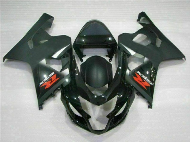 2004-2005 Suzuki GSXR 600/750 Motorcycle Fairings - Glossy Black Matte Black Red Decal UK Manufacturers