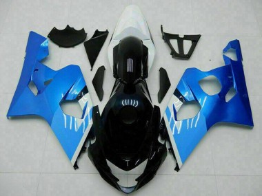 2004-2005 Suzuki GSXR 600/750 Motorcycle Fairings - White Blue Black UK Manufacturers