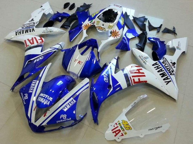 2004-2006 Yamaha YZF R1 Motorcycle Fairings - White Blue Red Fiat UK Manufacturers