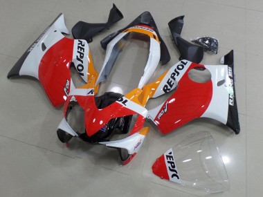 2004-2007 Honda CBR600 F4i Motorcycle Fairings - White Red Yellow Glossy Black Repsol UK Manufacturers