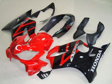 2004-2007 Honda CBR600 F4i Motorcycle Fairing Kits - Red Glossy Black UK Manufacturers