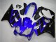2004-2007 Honda CBR600 F4i Motorcycle Fairing Kits - Blue Glossy Black UK Manufacturers