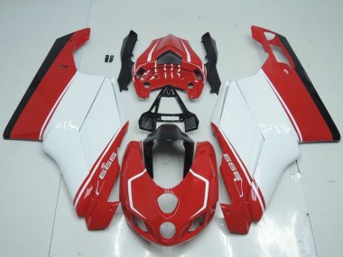 2005-2006 Ducati 999 Motorcycle Fairings - White Red Glossy Black UK Manufacturers