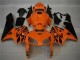 2005-2006 Honda CBR600RR Motorcycle Fairing - Orange Black Flame UK Manufacturers