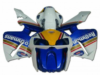 2005-2006 Honda CBR600RR Motorcycle Fairings - Blue Gold Red White Rothmans UK Manufacturers