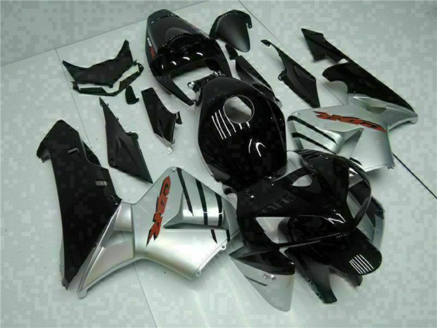 2005-2006 Honda CBR600RR Motorcycle Fairings - Glossy Black Silver UK Manufacturers