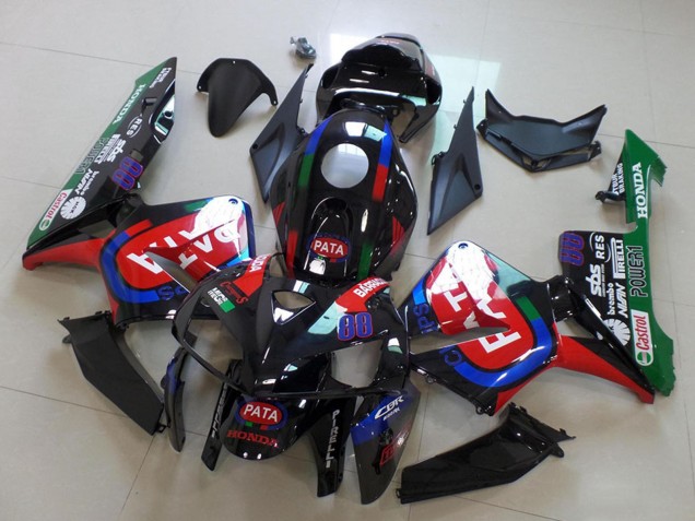 2005-2006 Honda CBR600RR Motorcycle Fairings - Black Red Green Pata UK Manufacturers