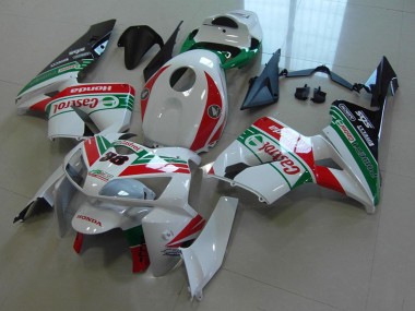 2005-2006 Honda CBR600RR Motorcycle Fairings - White Red Green Castrol 38 UK Manufacturers