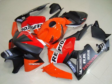 2005-2006 Honda CBR600RR Motorcycle Fairings - Orange Red White Matte Black Repsol Racing UK Manufacturers