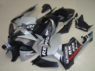 2005-2006 Honda CBR600RR Motorcycle Fairings - Matte Black Silver Repsol UK Manufacturers