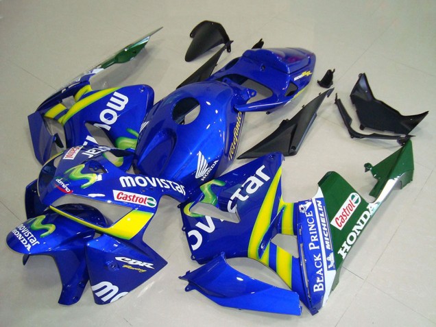 2005-2006 Honda CBR600RR Motorcycle Fairings - Blue Yellow Green White MoviStar Red Castrol UK Manufacturers