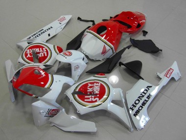 2005-2006 Honda CBR600RR Motorcycle Fairings - White Red Lucky Strike UK Manufacturers