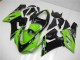 2005-2006 Kawasaki ZX6R Motorcycle Fairings - Green Glossy Black Elf UK Manufacturers
