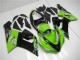 2005-2006 Kawasaki ZX6R Motorcycle Fairings - Green Glossy Black Elf UK Manufacturers