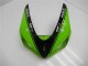 2005-2006 Kawasaki ZX6R Motorcycle Fairings - Green Glossy Black Elf UK Manufacturers