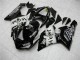 2005-2006 Kawasaki ZX6R Motorcycle Fairings - Glossy Black White West UK Manufacturers