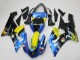 2005-2006 Kawasaki ZX6R Motorcycle Fairings - Blue Yellow Black Shark UK Manufacturers