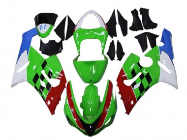 2005-2006 Kawasaki ZX6R Motorcycle Fairings - White Green Blue Red Black UK Manufacturers