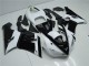 2005-2006 Kawasaki ZX6R Motorcycle Fairings - White Glossy Black UK Manufacturers